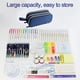 thumbnail image 4 of Estuche grande para lápices, bolsa para bolígrafos de gran capacidad, bolsa de almacenamiento grande con 3 compartimentos, estuche para rotuladores, 4 of 5