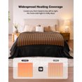 thumbnail image 6 of Ocuuziisu Electric Blanket 90" x 100" King Size Heated Blanket, Flannel and Sherpa, 10 Hour Auto-off, 9 Heat Settings, Fast Heating, Machine Washable, Black, 6 of 9