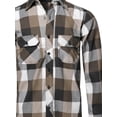 thumbnail image 3 of FashionOutfit Men's Casual Plaid Flannel Woven Long Sleeves Button Down Shirt, 3 of 4