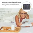 thumbnail image 3 of HORIALENCE Bread Pans for Homemade Bread French Stick Loaf Bread Pan Black Non-stick 1Pack, 3 of 6