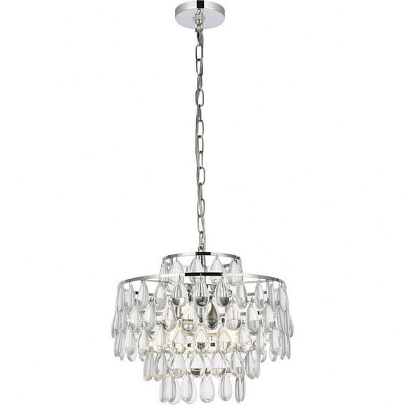 3 Light Pendant in Contemporary Style-12.5 inches Tall and 16 inches Wide-Chrome Finish Bailey Street Home 390-Bel-5046963