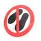 thumbnail image 4 of No hay paso aquí, calcomanía de advertencia, pegatina redonda, no paso, señal de advertencia, 4 of 4