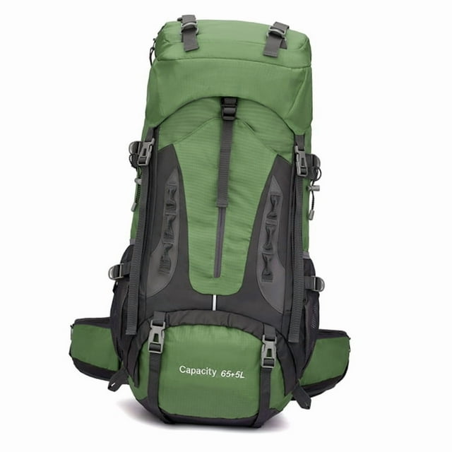 70L Lightweight Nylon Outdoor Hiking Backpack with Air Cushion Shoulder Straps, Polyester & Buffer Sponge, Scientific Partition Storage, 33x24x70cm, 1.08KG - Ideal for Camping, Travel & Outdoor