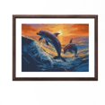 thumbnail image 3 of Two Dolphins Jump out Sea Sunset DIY 5D Diamond Art Painting by Number Kits for Adults Paint with Round Full Drill Diamond Gems Painting Art Craft for Home Wall Decor 15.8x19.8in, 3 of 8