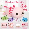 thumbnail image 3 of Juguetes de peluche KMUYSL Axolotl Mommy con 4 bebés de 40 cm para niños mayores de 3 años, 3 of 7