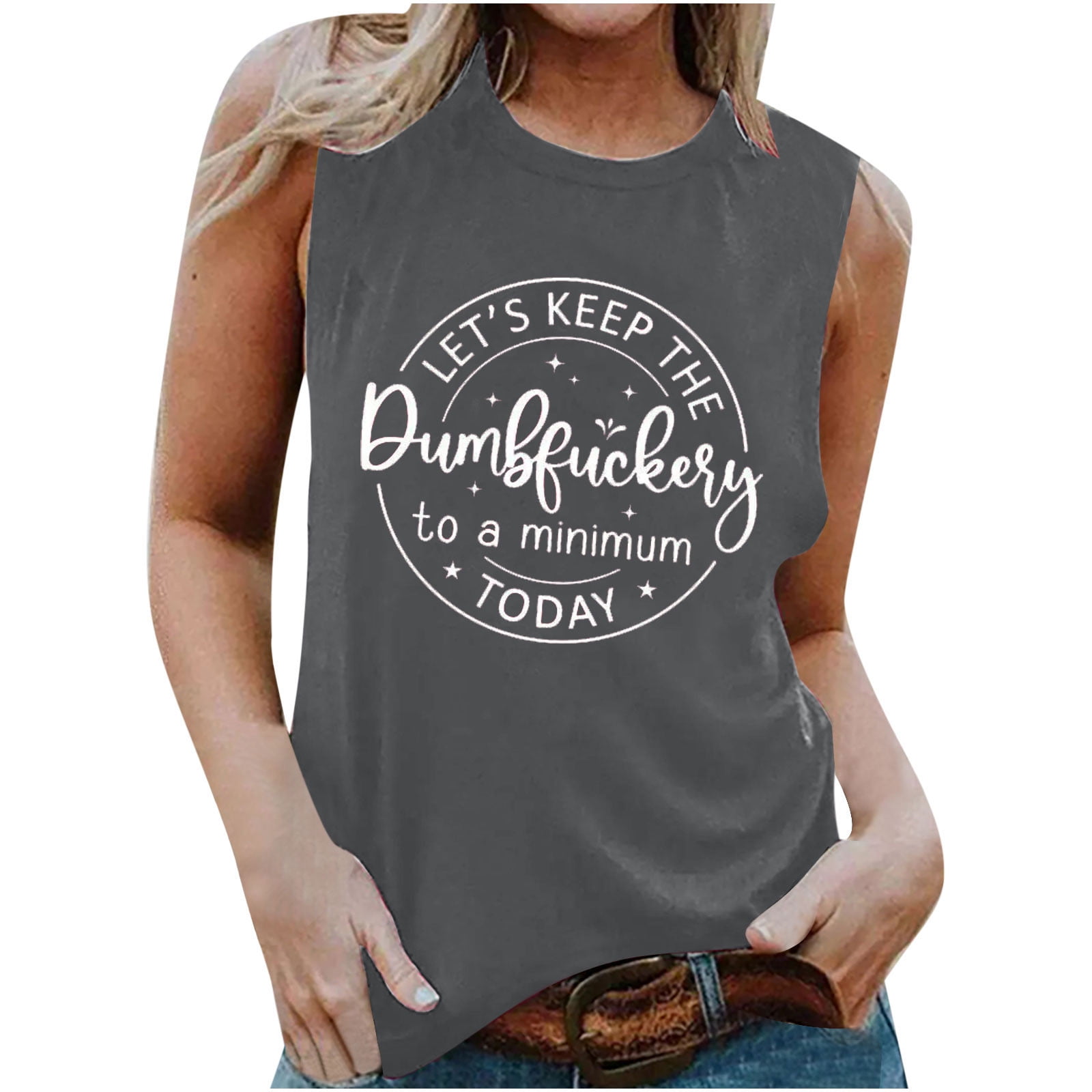 USSUMA Sleeveless Women Tops Dressy 