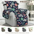 thumbnail image 4 of TSOVTHRID Candy Cane Snowflake Print Recliner Chair Covers Soft Slipcovers for Recliner Non Slip Washable Recliner Protector 1 Seat Sofa Cover Furniture Protector with Pocket for Christmas Decor, 4 of 7