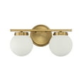 thumbnail image 3 of Trade Winds Lighting 2-Light Bathroom Vanity Light In Natural Brass, 3 of 6