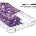 thumbnail image 4 of for Samsung Galaxy S22 Plus Glitter Case with Ring Holder, Bling Sparkle Floating Liquid Soft TPU Cushion Fashion Girly Women Girls Clear Case Cover for Samsung Galaxy S22 Plus  Purple, 4 of 14