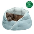 thumbnail image 4 of FurHaven Pet Products | Minky Faux Fur & Velvet Hug Bed for Dogs & Cats - Aquamarine, Medium, 4 of 12