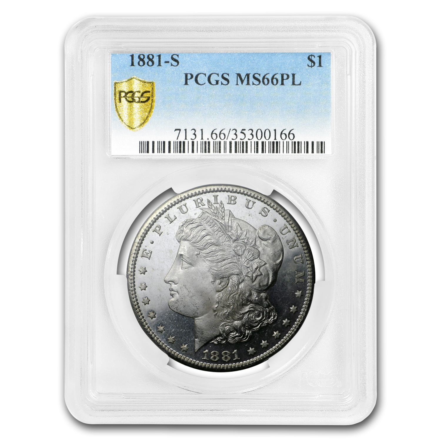 1881-S Morgan Dollar MS-66 PL Proof Like PCGS - Walmart.com