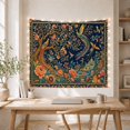 thumbnail image 5 of Ornate Peacocks in an Enchanted Garden, Whimsical Folk Art for Nature Lovers, Botanical Wall Art Decor, Birthday Gift Tapestry Wall Hanging for Bedroom and Living Room, 5 of 7