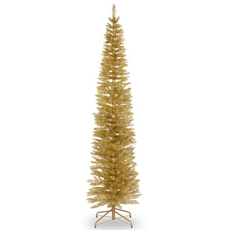 7 ft. Champagne Gold Tinsel Tree