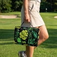 thumbnail image 4 of COEQINE Universal Golf Cart Seat Covers/Seat Blanket for EZGO Yamaha Club Car, Soft Seat Towel/Seat Cushions Folds Like a Bag for Easy Carry, All-Season Comfort, Green Palm Leaf Monstera, 4 of 8