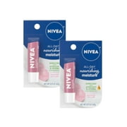 Nivea All-Day Nourishing Moisture Shimmer Lip Care Mineral Oil Free 0.17 oz Pack of 2