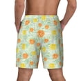 thumbnail image 4 of Uemuo Tree Palms Lemon Pattern Mens Swim Trunks Quick Dry Board Shorts with Mesh Lining, Stretch Beach Shorts Quick Dry No-Chafing Board Shorts-X-Large, 4 of 9