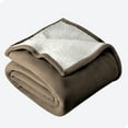 thumbnail image 1 of Bare Home Couverture de Lit en Sherpa Pelucheuse - Duveteuse et Douce - Réversible - Légère - Lit Simple/simple TG, Taupe, 1 of 7