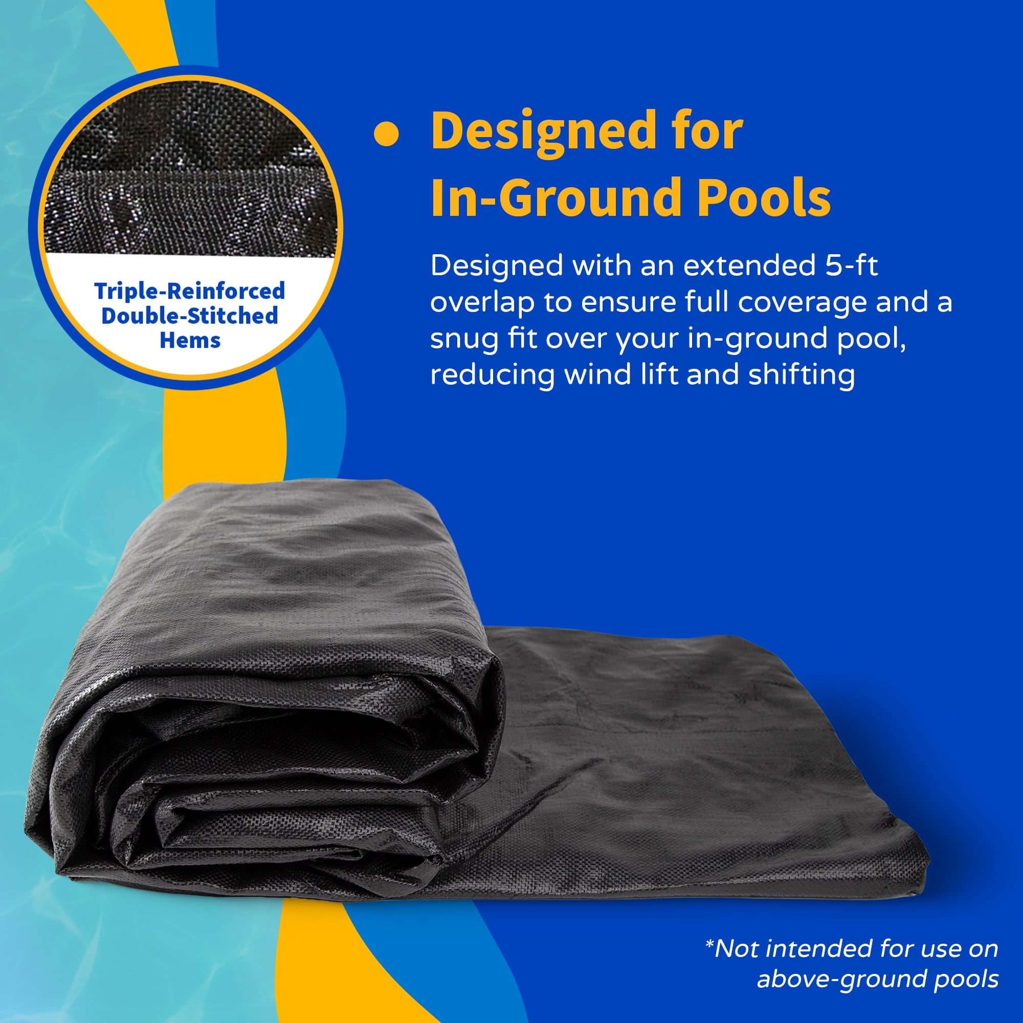 Blue Wave 16' x 36' Rectangular Rugged Mesh In Ground Pool Winter Cover