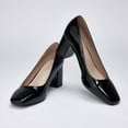 thumbnail image 4 of Zhabtu Block Heels Pumps for Women,Chunky High Heels Closed Square toe Shoes Black Size 11, 4 of 6