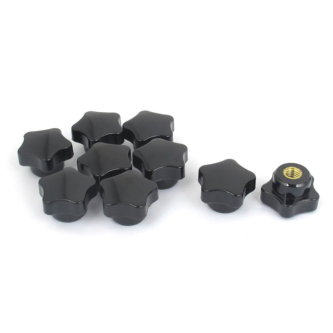 M10 10mm filetage femelle à tête plastique sur bouton serrage Grip Noir