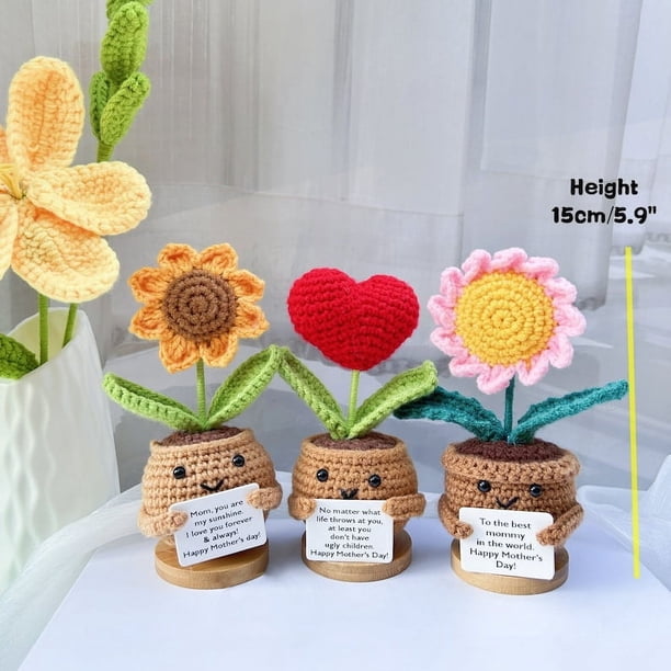 Handmade Crochet Sunflower/Daisy/Heart Shape Flower-Emotional