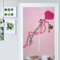thumbnail image 3 of Cortina para puerta con diseño de pantera rosa, 34 x 57 pulgadas, cortina opaca para puerta, cortina divisoria para privacidad de habitación para decoración del hogar, dormitorio, cocina, 2 paneles, 3 of 6