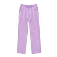 thumbnail image 5 of Ruyang Girls Oversized Wide Leg Sweatpants Fleece Athletic Joggers Drawstring Waist and Pockets Kids Baggy Straight Leg Track Pants, 5 of 6
