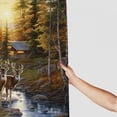 thumbnail image 3 of Pratyus Deer Woods Cabin Modern Waterproof Shower Curtain for Country Cottage & Farmhouse Bathroom Decor with Hooks Set 60x72, 3 of 7