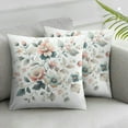 thumbnail image 2 of Outdoor Throw Pillow Cover Spring Garden Blossom Flower Waterproof Cushion Pack Watercolor Floral on Pillow Cases Home Decoration for Patio Garden Couch Sofa, 2 of 6