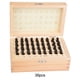 thumbnail image 1 of Juego de punzones de letras y números de acero, 36 Uds., 5mm, sello del alfabeto, caja de madera, 1 of 8