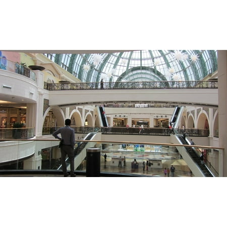 LAMINATED POSTER Shopping Mall The Glass Ceiling Dubai Man Layer Poster Print 24 x