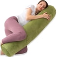 thumbnail image 6 of Bolster Pillow for Bed, Long Round Body Pillow for Adults with Removable Velvet Cover, Decorative Tube Roll Cylinder Pillow,, 6 of 10