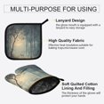 thumbnail image 3 of Yayeee Oven Mitts and Pot Holder Set of 4 Heat Resistant Kitchen Gloves Baking Hot Pad, Retro Forest, 3 of 5
