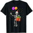 thumbnail image 1 of Tenue de Fête d'Anniversaire Halloween T-Shirt Squelette - Noir - S, 1 of 3