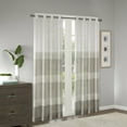thumbnail image 3 of Madison Park Hayden 50x84" Woven Faux Linen Striped Window Sheer in Neutral, 3 of 8