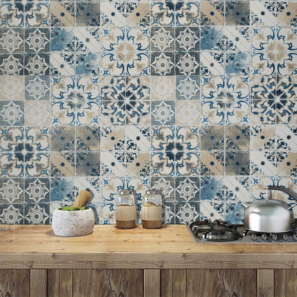 Mosaic Tile Look Contact Peel and Stick Paper Cabinet Wallcovering Wallpaper