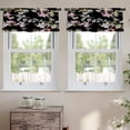 thumbnail image 2 of LALILO Kitchen Curtain Valance Planet Green Hills And Field Rod Pocket Window Curtain 52"x 18" Set of 2, 2 of 7