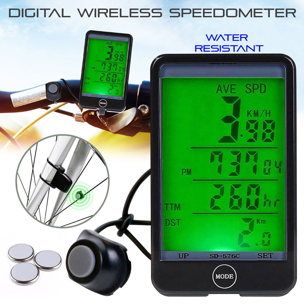 Bike Speedometer Bicycle Computer Wireless Cycling Waterproof Speed Lcd Odometer 