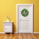 thumbnail image 5 of Welcome Artificial Wreath Door Decoration Boxwood Wooden Sign Pendant, 5 of 9