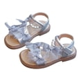 thumbnail image 4 of Gubotare Girls Sandals Little Girls Little Kids Cute Cartoon Boys Girls Garden Toddlers Breathable Slides Sandals Children Lightweight Slip-on Beach Sandals Size 11.5 (Silver,Little Kids 11.5), 4 of 6