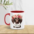 thumbnail image 5 of Happy Mother's Day German Shorthaired Pointer with Flower Crown and Greeting Card 11oz Accent Two-tone Mug GSP Lover Dog Gift Coffee Tea Cup - 13004, 5 of 5