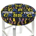 thumbnail image 3 of KLL Rock Your Socks Round Bar Chair Cushion Cover 12 inch ,Bar Stool Protector with Elastic, Soft Washable, 3 of 6