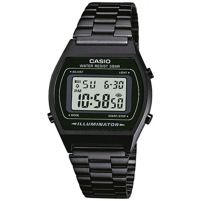Casio Men's 'Retro' Black Stainless Watch B640WB-1AEF - Walmart.com