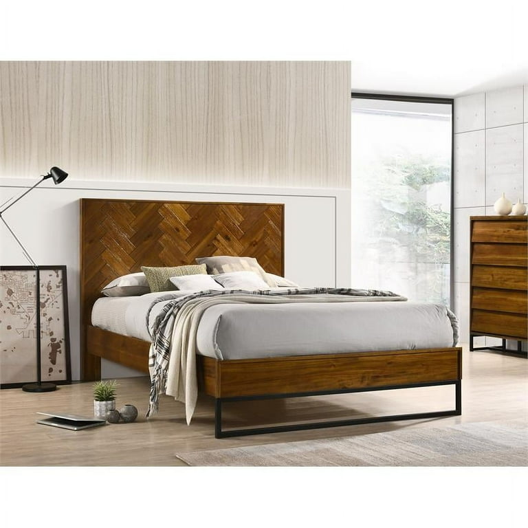 Meridian Furniture Reed Wood Queen Bed Meridian Furniture Reed Wood Queen Bed