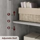 thumbnail image 4 of Gabinete de Almacenamiento Doble para Baño, Gabinete de Piso Blanco con Estantes y Puertas de Cristal, Alacena para Cocina, Gris, 4 of 4