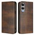 thumbnail image 2 of for Samsung Galaxy S25 Edge Wallet Rugged Case, Premium PU Leather RFID Blocking Card Slots Kickstand Classic Full Body Protection Magnetic Function Durable Phone Cover for S25 Edge, Brown, 2 of 9