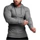 thumbnail image 2 of pstuiky camisa de manga larga para hombre, Sudadera deportiva informal de rayas verticales de color liso con capucha y manga larga para hombre Tops de hombre xl, 2 of 6