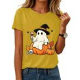 thumbnail image 2 of Leey-World Halloween Tshirt for Women Halloween T-Shirt Women Vintage Halloween Graphic Tee Short Sleeve Fall Tops, 2 of 7