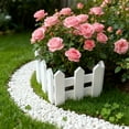 thumbnail image 6 of Xloro Wooden Fence Flower Pot Mini White Fence with Foam for Home Decor DIY Floral Arrangements Farmhouse Window Sill Indoor and Outdoor Decorative Vase (1Pc 4"x4"x3"), 6 of 7