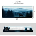 thumbnail image 2 of Large Gaming Mouse Pad 31.5x11.8 inches, Non-Slip Rubber Base, Stitched Edges, Desk Mat Mousepad for Extended Gaming, Forest Blue Mountains Design, 2 of 6